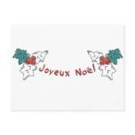 Joyeux Noel Holly Postcards