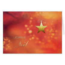 Joyeux Noël, Merry Christmas in French, Star Cards