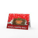 Joyeux noel Red Xmas - Rabbit Christmas Card