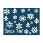 Joyeux Noel with Snowflakes Cards, Postcards