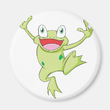 Joyful American Bullfrog Refrigerator Magnets