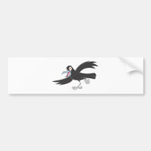 Joyful Black Raven Bumper Sticker