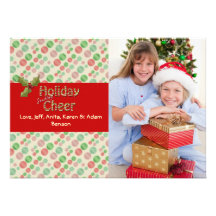 Joyful Christmas Holiday Photo Card Custom Invitations