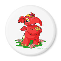 Joyful red Elephante in Shenkuu magnets