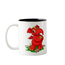 Joyful red Elephante in Shenkuu mugs
