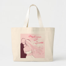 Joyous Bride And Groom Pink Bags