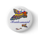 Joyous Butterfly Bridesmaid buttons