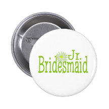 Jr. Bridesmaid/ Daisy theme Pinback Buttons