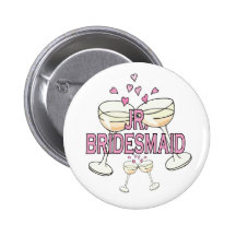 Jr. Bridesmaid Wedding ID Button