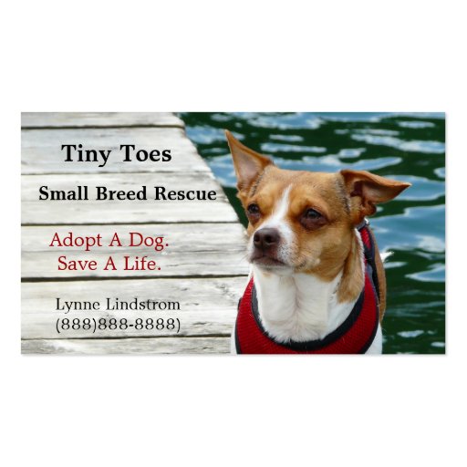 JRT Small Breed Dog Rescue Business Card