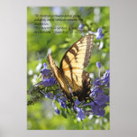 Juan 8:31-32 con Mariposa Tiger Swallowtail Poster