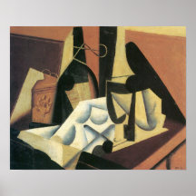 Juan Gris - Still Life with a white tablecloth Print