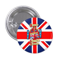 Jubilee Union Jack Pinback Button