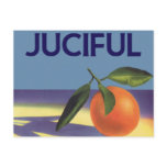 Juciful Oranges, Vintage Fruit Crate Label Art postcards