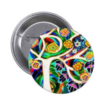 Judaica Hamsa Ivory Tree Of Life Pin