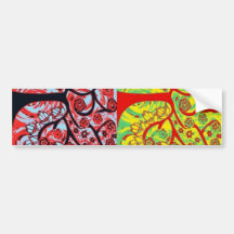 Judaica Hamsa Tree Of Life Sunrise Bumper Sticker