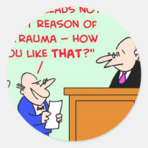 judge birth trauma round stickers