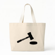 Judge hammer tote bag