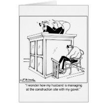 Judge Uses a Hammer, Not a Gavel Greeting Cards