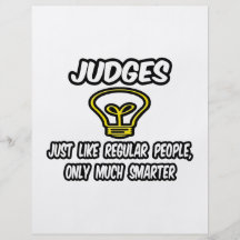 Judges...Like Regular People, Only Smarter Flyer Design