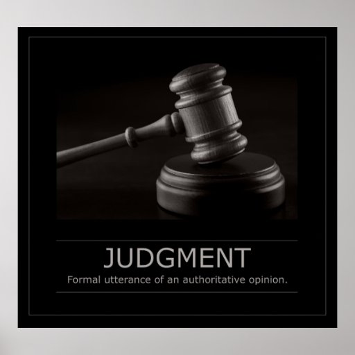 Judgment Poster Zazzle