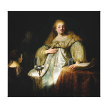 Judith at the banquet of Holofernes by Rembrandt Gallery Wrapped Canvas