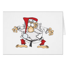 Judo-Santa Greeting Cards