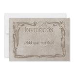 Jugendstil in Tan Personalized Invitations