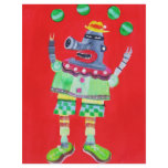 JUGGLING CLOWN ROBOT - pop art flyers