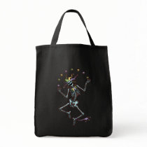 Juggling Jester Skeleton Tote Bag