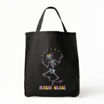 Juggling Jester Skeleton Tote Bag