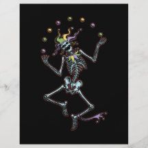 Juggling Jester Skeleton Full Color Flyer