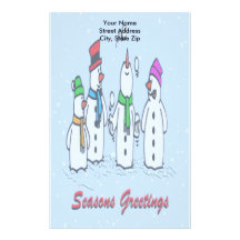 Juggling Snowmen Stationery