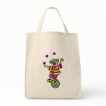 Juggling Unicycle Clown Canvas Bag