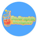 Juicy Logo Round Stickers