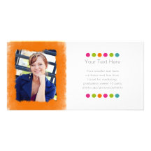 Juicy Orange Sponged Photo Frame Photo Cards