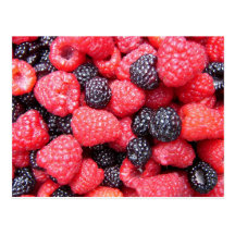 Juicy Raspberries Postcard