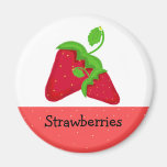 Juicy Red  Strawberries Refrigerator Magnet