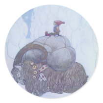 "Julbocken" Round Stickers