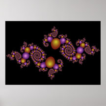 Julia Twins Fractal Poster