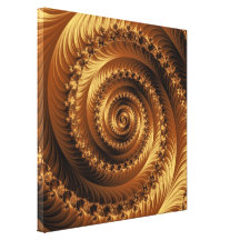 Julian Golden Spiral Wrapped Canvas Gallery Wrap Canvas