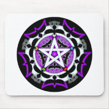 Julia's Crow Pentacle Mousepads