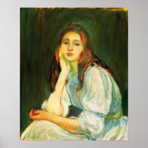 Julie dreaming by Berthe Morisot Poster