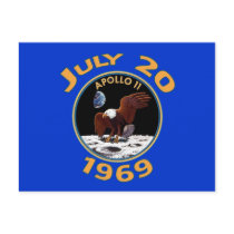 July 20, 1969 Apollo 11 Mission to the Moon Postcard