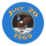 July 20, 1969 Apollo 11 Mission to the Moon stickers