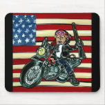 July 4th- Born to be Wild Airedale mousepads