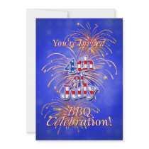 July 4th Celebration Barbecue Invitation