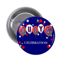 July 4th Celebration Button buttons