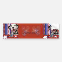 July 4th Firecracker - Dalmatian Bumper Stickers