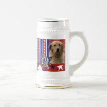 July 4th Firecracker - Golden Retriever - Mickey Mug